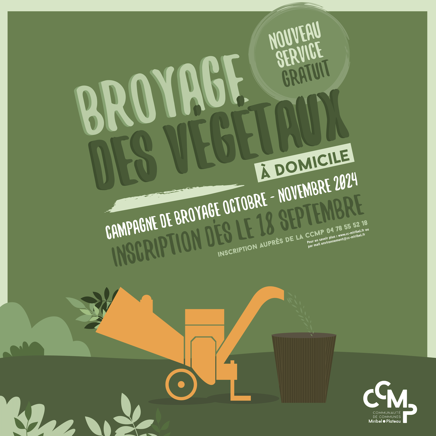 Broyage des végétaux à domicile