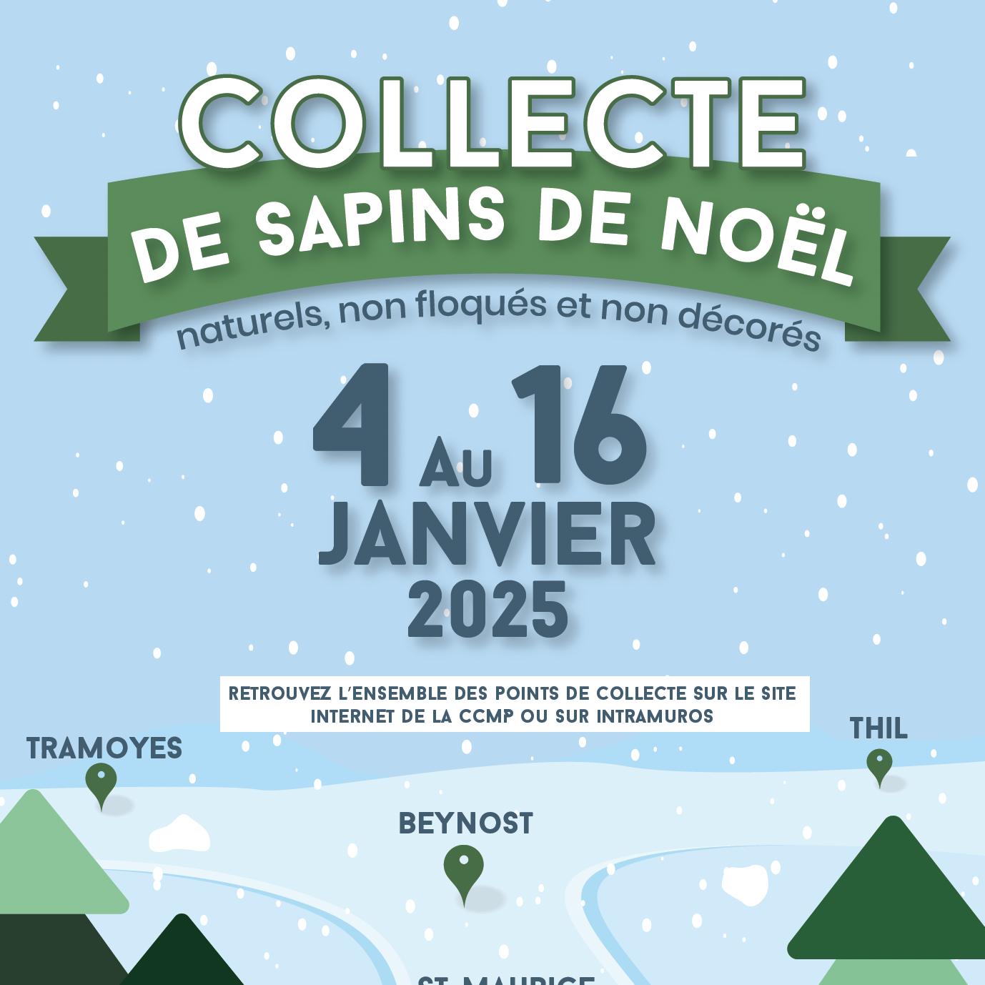 Collecte des sapins de Noël sur le territoire !