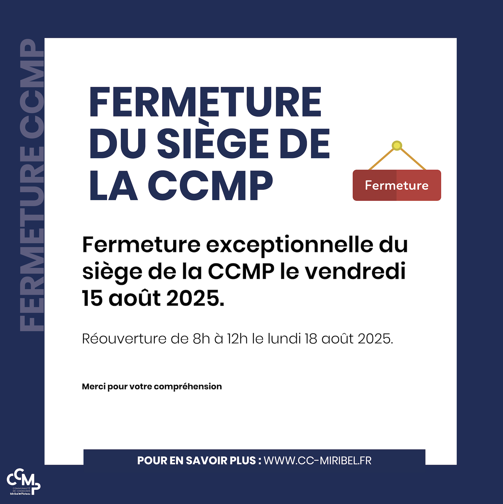 Jour Férié – Vendredi 15 août 2025