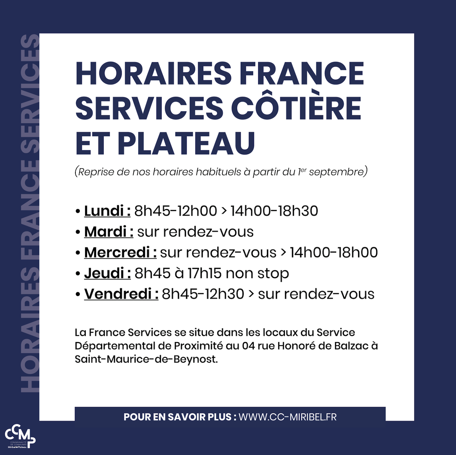 Horaires France Services